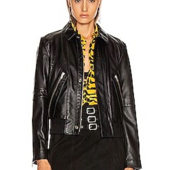 Brand New Saint Laurent Leather Jacket F34 - Picture 2 of 6